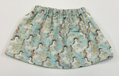 Mint Blue Dancing Unicorn Skirt