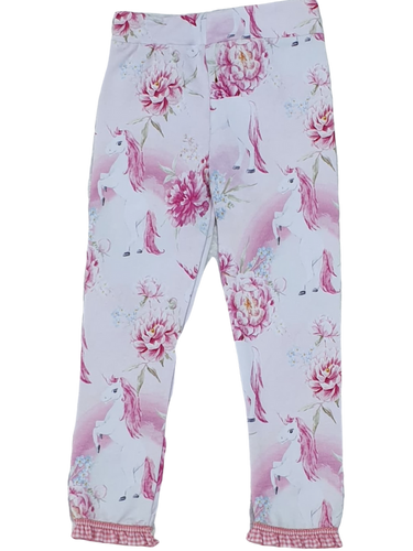 Unicorn Dreams Pink Leggings with Trim